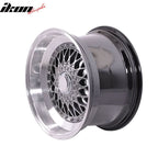 (4) 17X8.5 +25 5X100 / 5X114.3 Step Lip Deep Dish Mesh Wheels Rims