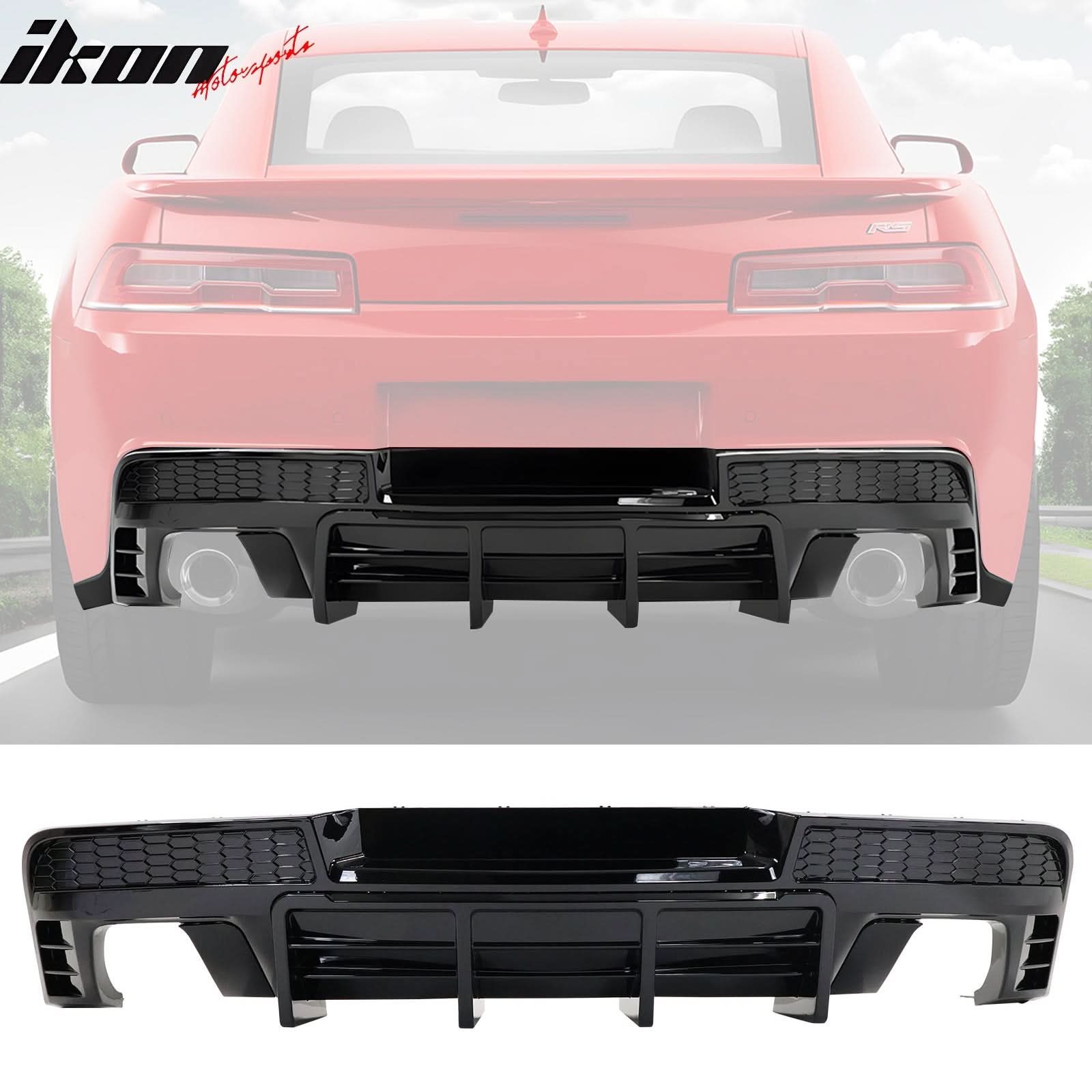 2014-2015 Chevy Camaro Ikon Rear Diffuser Bumper Lip PP