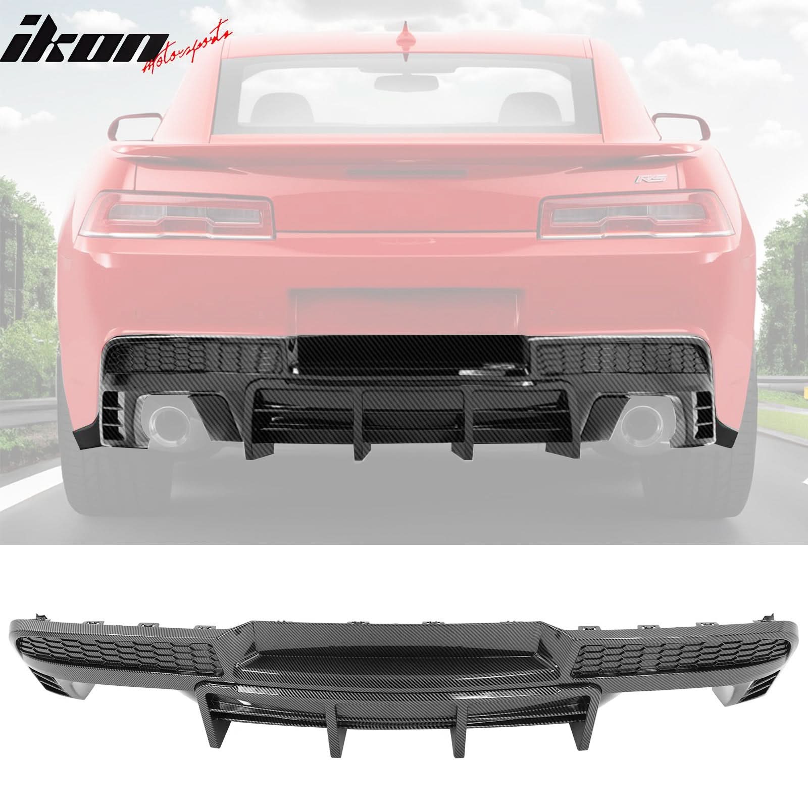 2014-2015 Chevy Camaro Ikon Rear Diffuser Bumper Lip PP