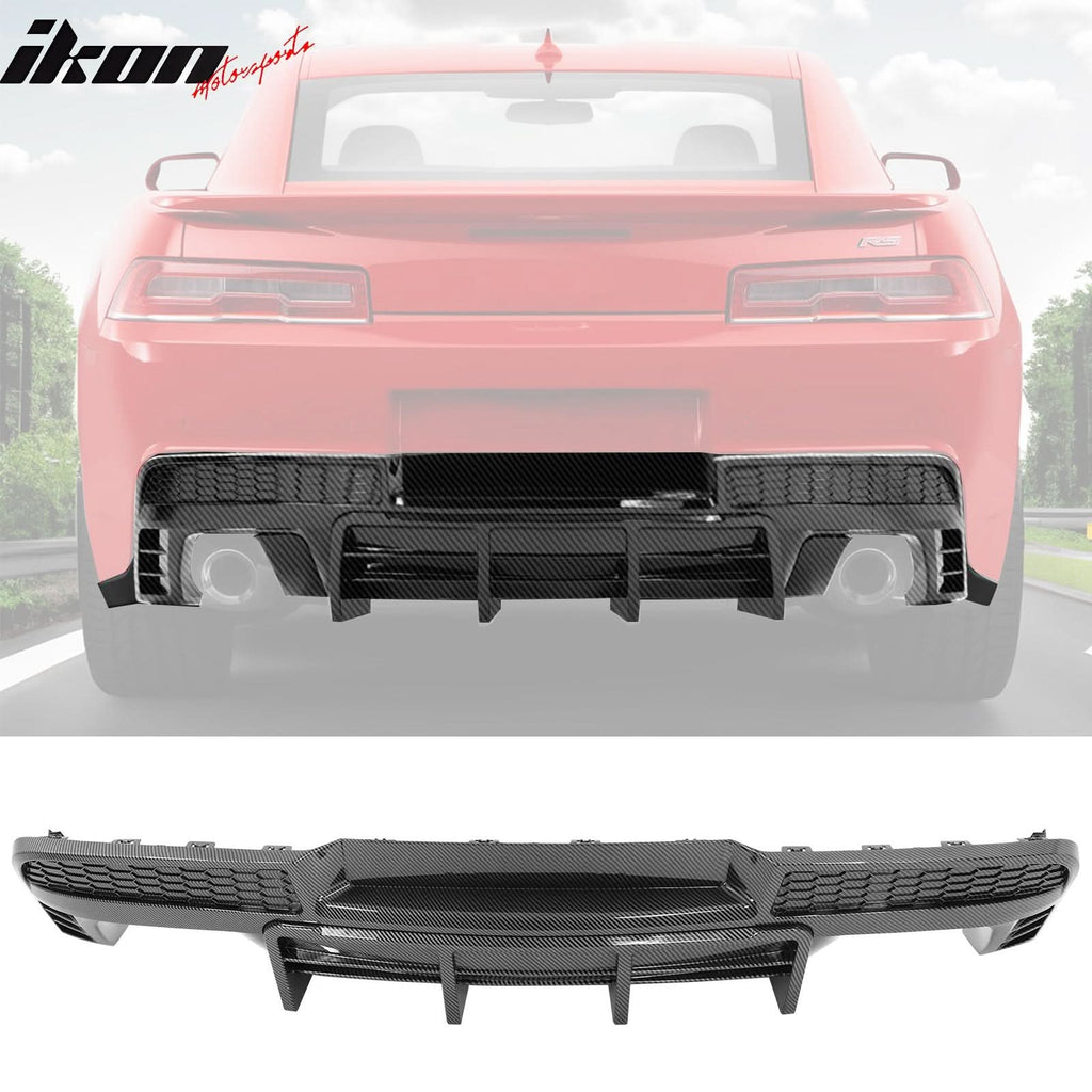 2014-2015 Chevy Camaro Black Rear Diffuser + Quad Exhaust Tips