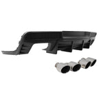 2014-2015 Chevy Camaro Black Rear Diffuser + Quad Exhaust Tips