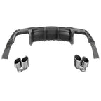 2014-2015 Chevy Camaro Black Rear Diffuser + Quad Exhaust Tips