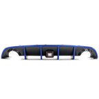 2015-2023 Dodge Charger Rear Diffuser & Red LED Blue Reflective Tape