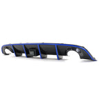 2015-2023 Dodge Charger LED Rear Diffuser Carbon Fiber Look Blue Tape
