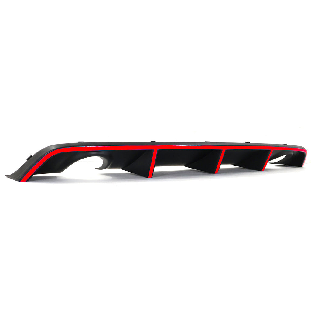 2012-2014 Dodge Charger OE Style Rear Diffuser w/ Red Reflective Tape