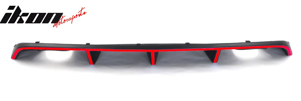 2012-2014 Dodge Charger OE Style Rear Diffuser w/ Red Reflective Tape