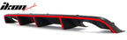 2012-2014 Dodge Charger OE Style Rear Diffuser w/ Red Reflective Tape