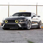 2015-2017 Ford Mustang Front Bumper Cover Lower Upper Grills W/ LED