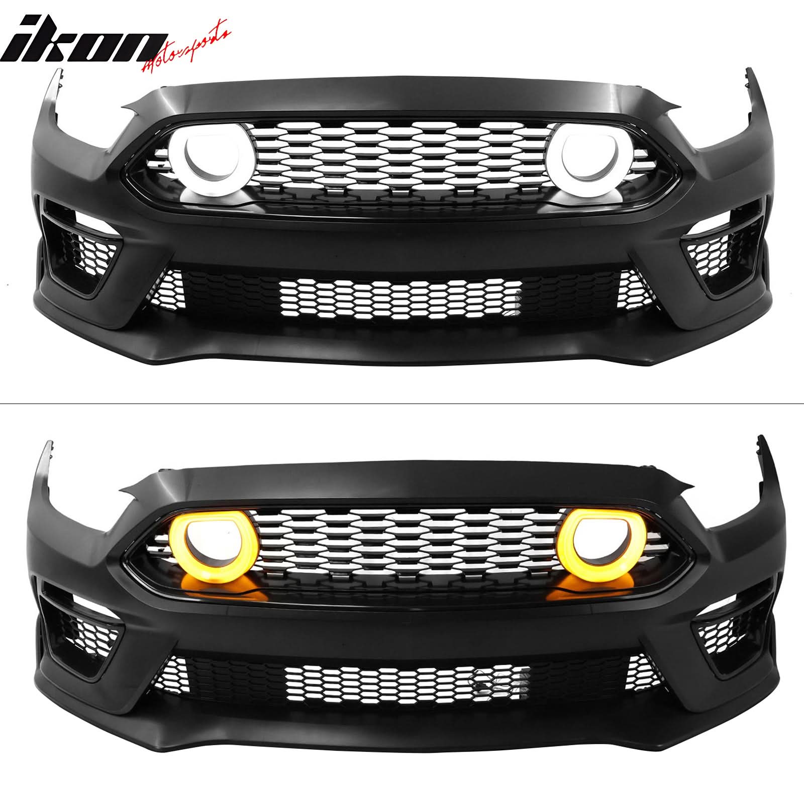 2015-2017 Ford Mustang Front Bumper Cover Led Grille 2024 Headlights