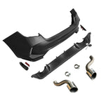 2022-2024 Honda Civic Sedan Rear Bumper Cover + Diffuser +Exhaust Pipe