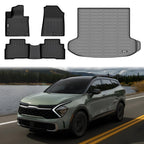 2023-2024 Kia Sportage Hybrid All Weather 3D Floor Mat TPE + Trunk Mat