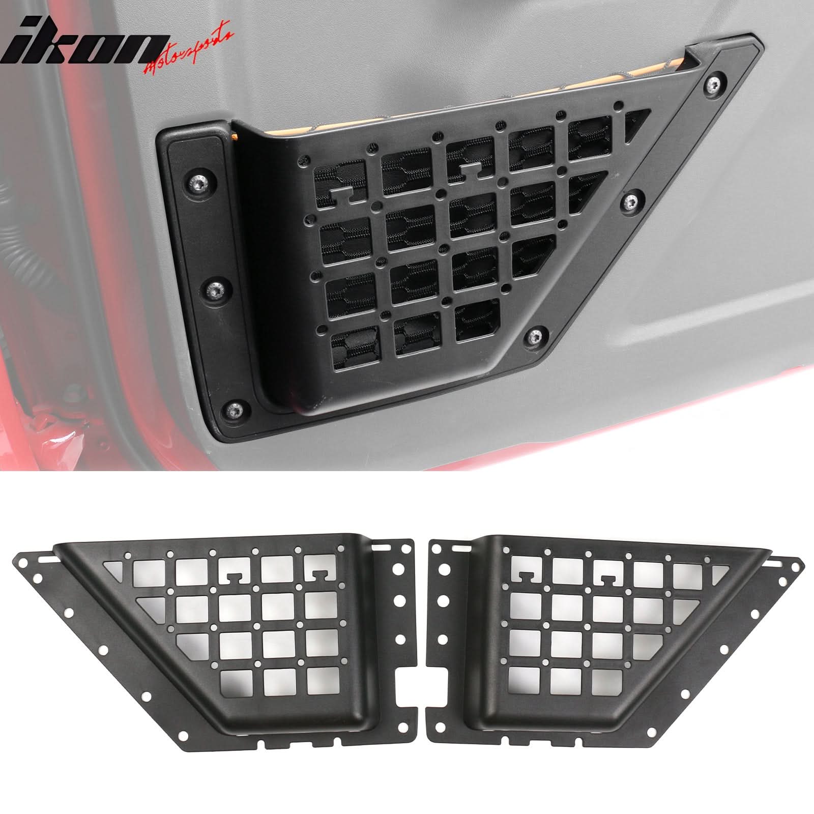 2021-2025 Ford Bronco 4-Door Black Door Storage Pocket Box ABS 4PCS