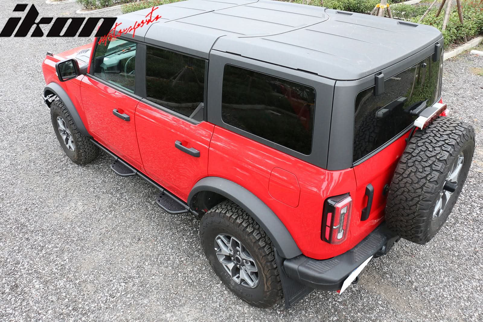 2021-2025 Ford Bronco 4 Door Black Rock Rail Side Step Tungsten Steel
