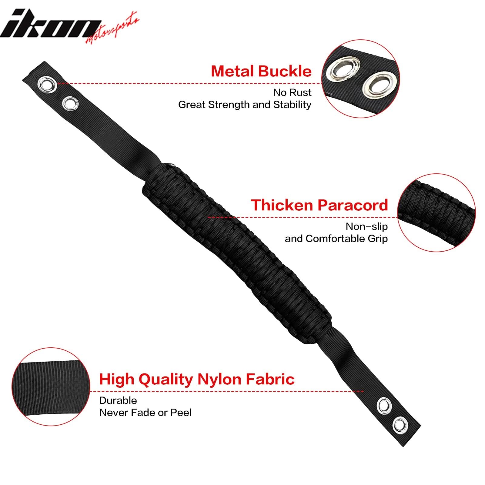 2021-2025 Ford Bronco 2/4Dr 2PC Nylon Roll Bar Grab Handles Grip