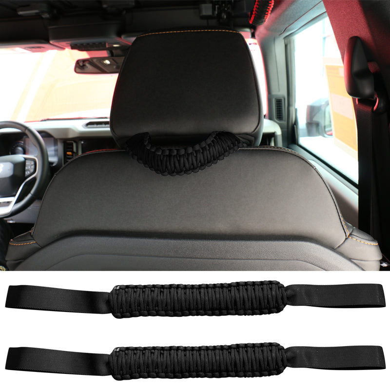 2021-2025 Ford Bronco Headrest Handle + Roll Bar Grab Nylon 4PCS