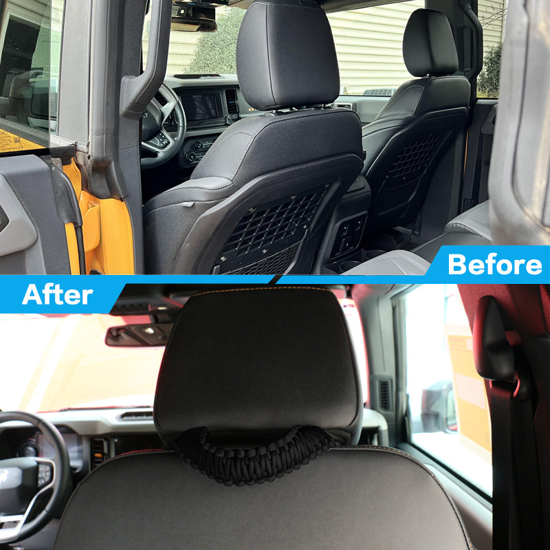 2021-2025 Ford Bronco Headrest Handle + Roll Bar Grab Nylon 4PCS