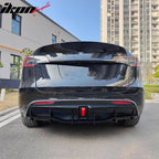 2020-2024 Tesla Y IKON Matte Black Rear Bumper Lip W/ RearÂ Aprons PP