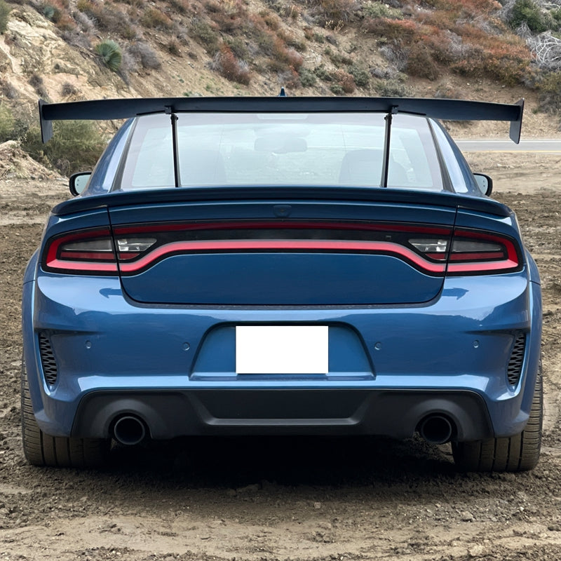 Universal 65'' GT Trunk Spoiler V1 Brackets V4A Legs + V4D Plates ABS
