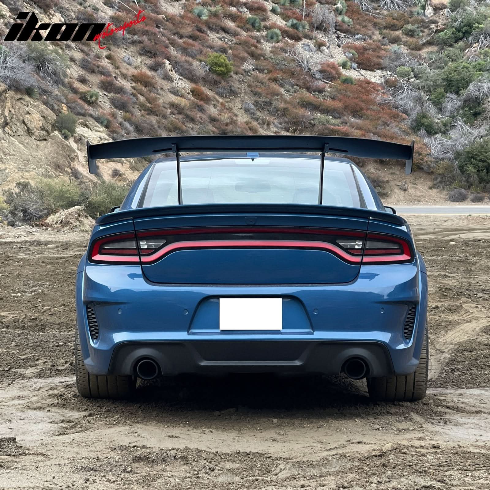 Universal 65'' GT Trunk Spoiler V1 Brackets V4B Legs + V4D Plates ABS