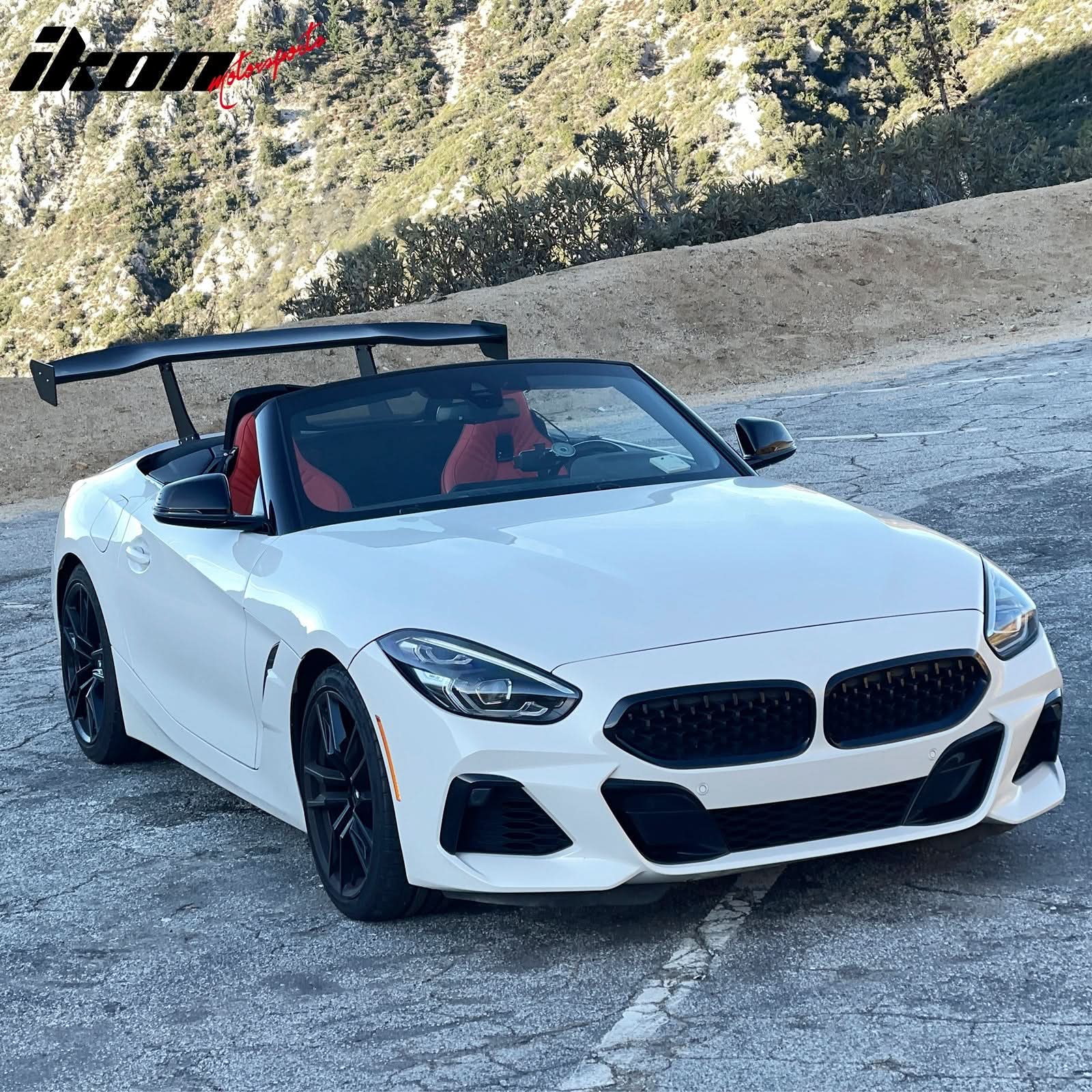 Universal 57'' GT Trunk Spoiler V1 Brackets V4C Legs + V4A Plates ABS