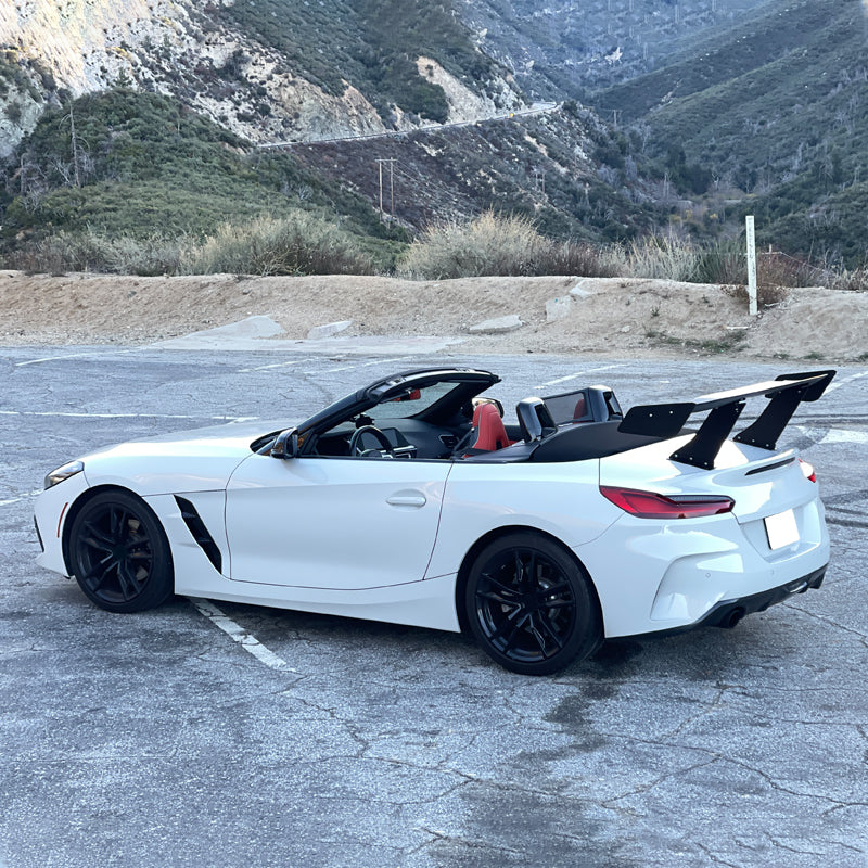 Universal 65'' GT Trunk Spoiler V1 Brackets V4C Legs + V4D Plates ABS