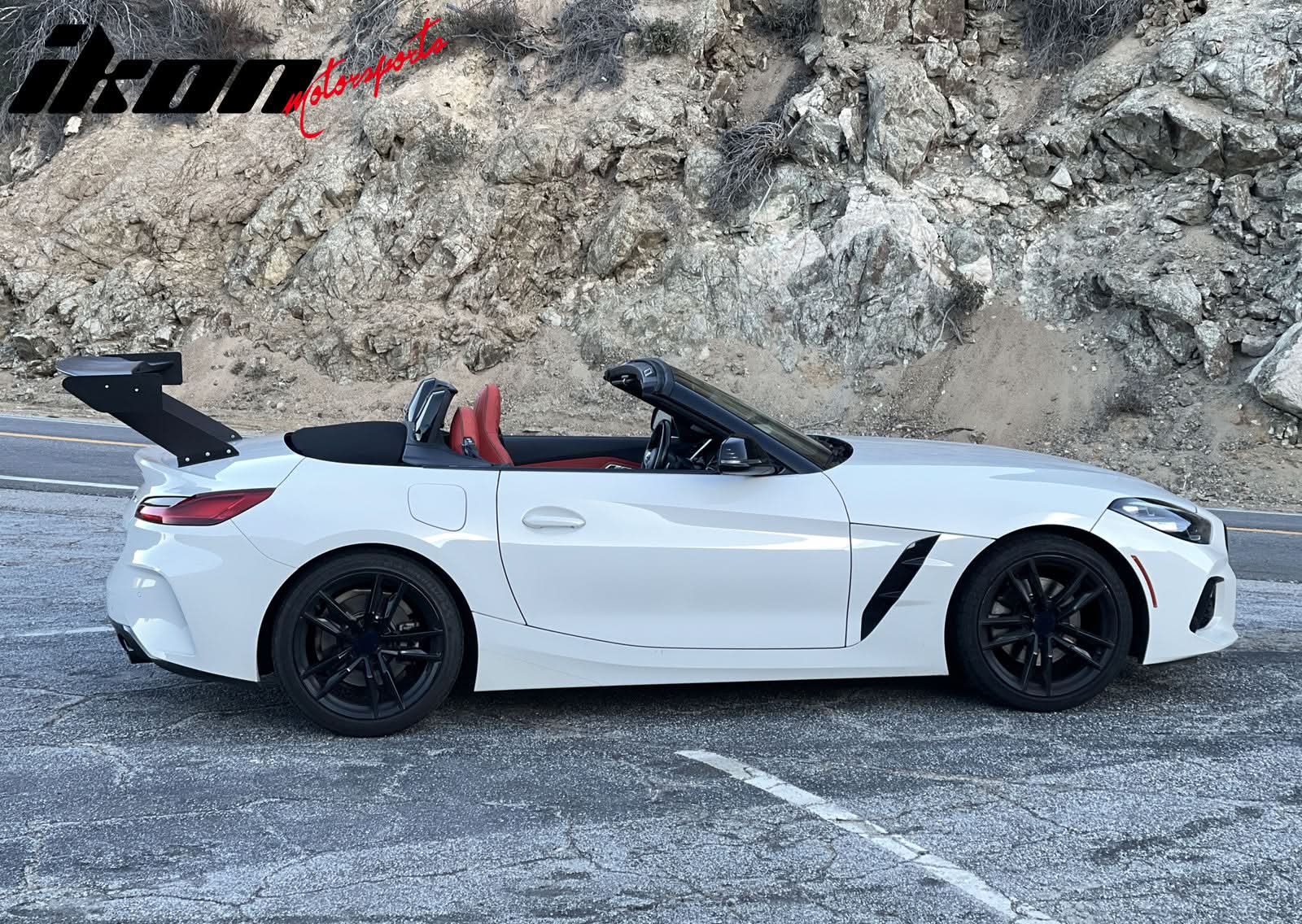 Universal 57'' GT Trunk Spoiler V1 Brackets V4D Legs + V4A Plates ABS