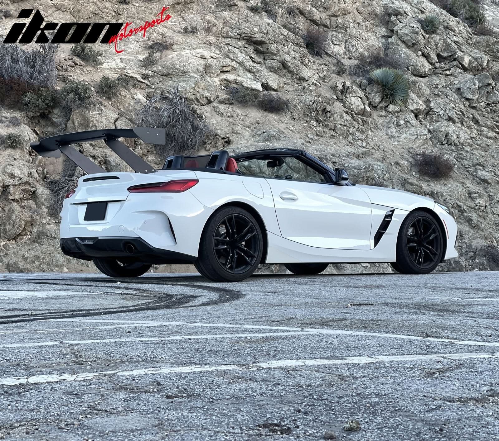 Universal 57'' GT Trunk Spoiler V1 Brackets V4D Legs + V4A Plates ABS