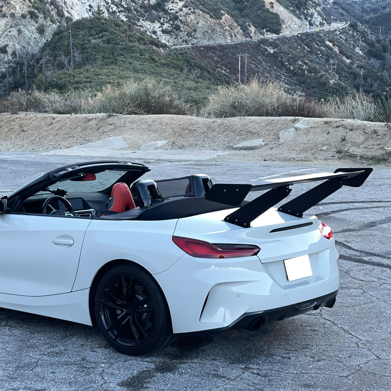 Universal 65'' GT Trunk Spoiler V1 Brackets V4D Legs + Side Plates ABS