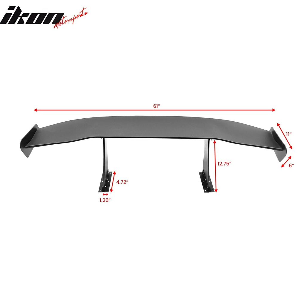 Universal 61'' GT Trunk Spoiler V1 Brackets V4B Legs + V4C Plates ABS