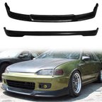 Rear Diffuser & Front Lip For 1992-1995 Honda Civic PU Unpainted Black