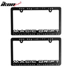 Universal Fitment Rear License Plate Frames JDM Style PU Black