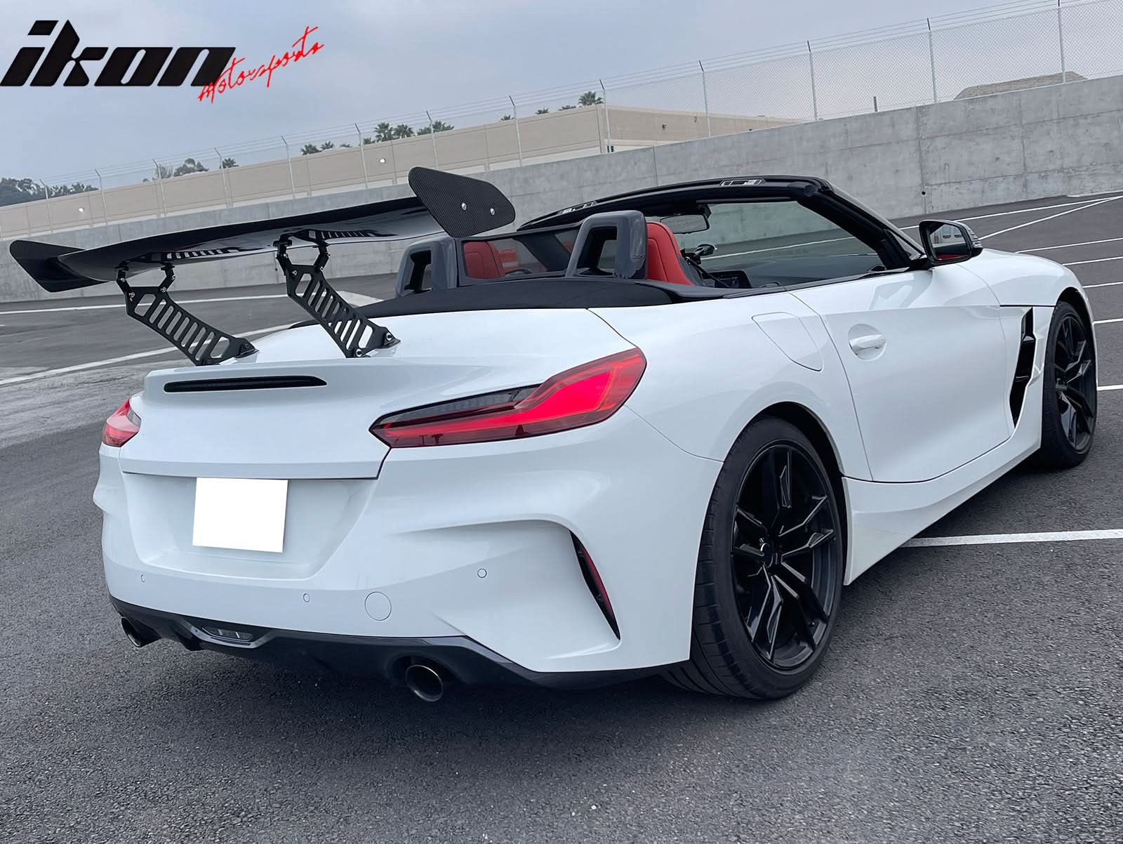 56"Inch GT Style Trunk Spoiler V1 Side Plates V3 Legs 3D Carbon Fiber