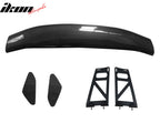 56"Inch GT Style Trunk Spoiler V1 Side Plates V6 Legs 3D Carbon Fiber