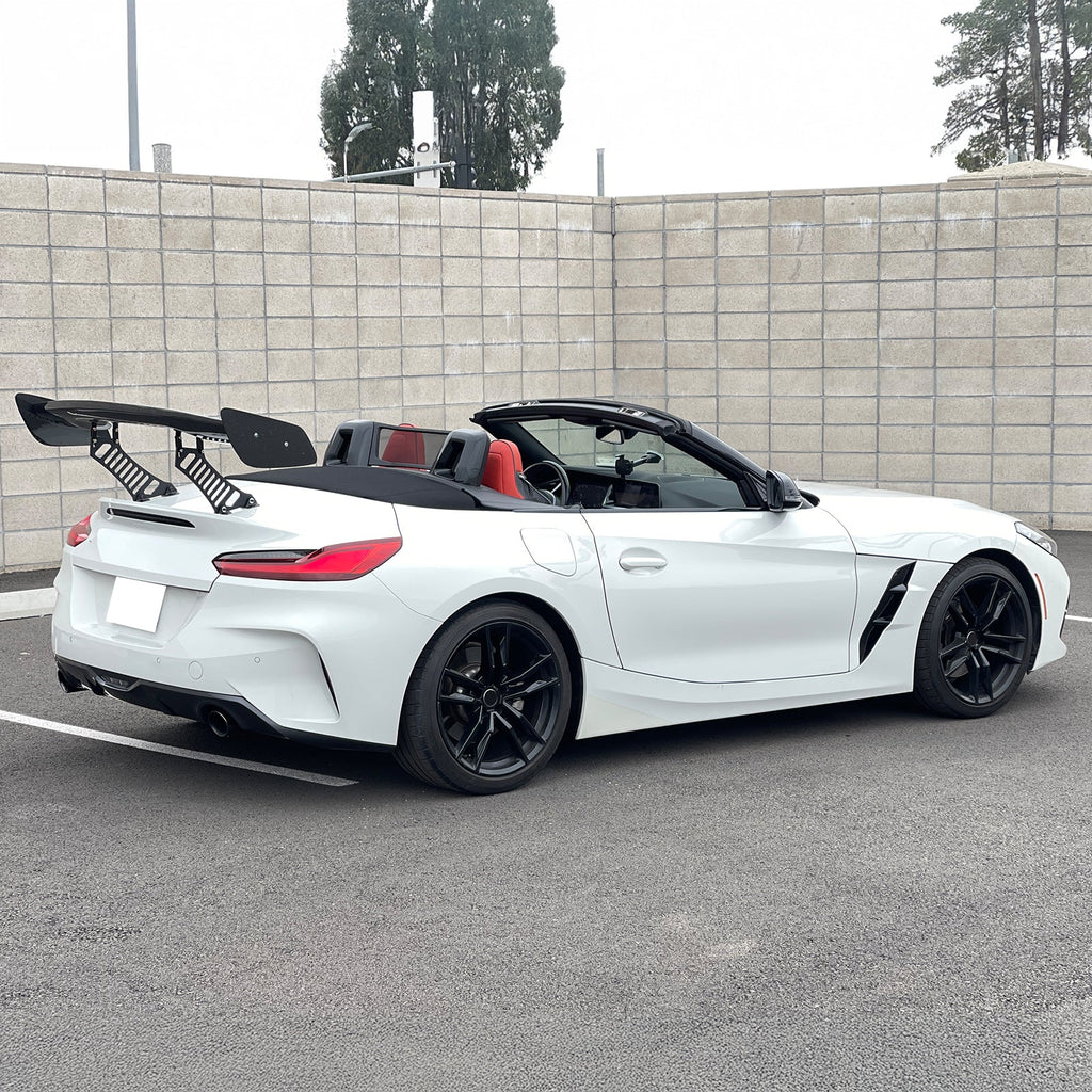 57'' 12" Height Drag Trunk Spoiler V2 Side Plates V3 Legs Carbon Fiber