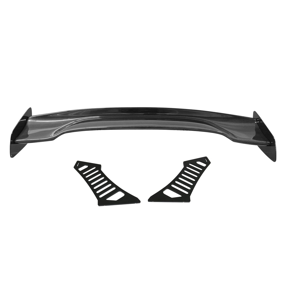 57'' 12" Height Drag Trunk Spoiler V2 Side Plates V3 Legs Carbon Fiber
