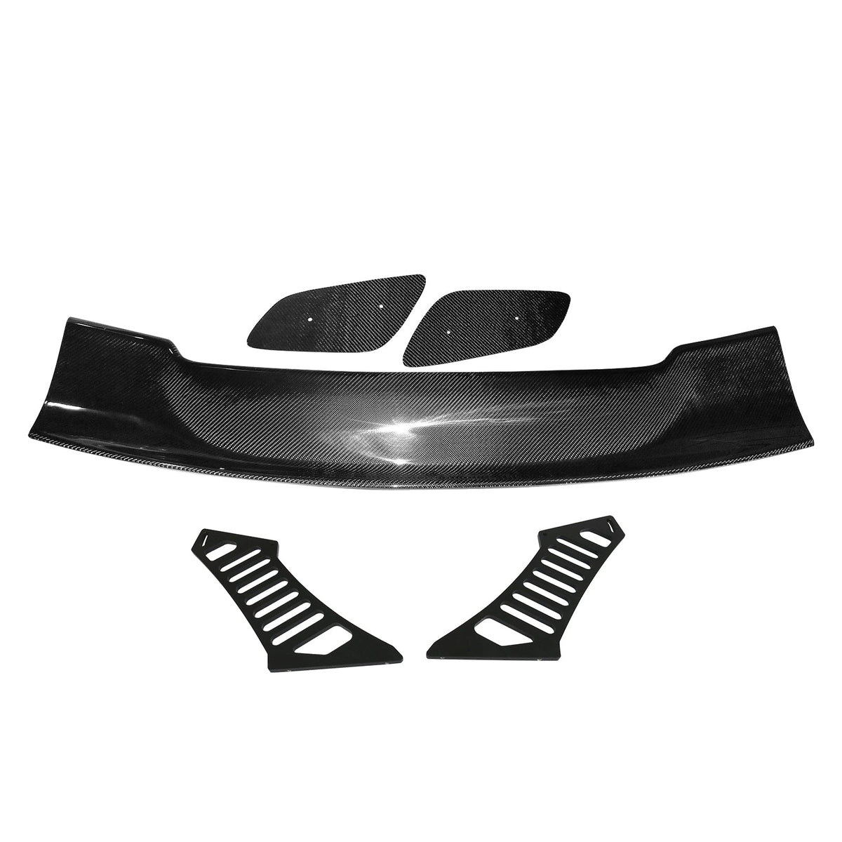 57'' 12" Height Drag Trunk Spoiler V2 Side Plates V3 Legs Carbon Fiber