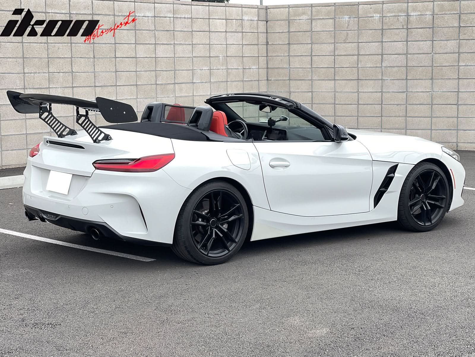 57'' 12" Height Drag Trunk Spoiler V2 Side Plates V3 Legs Carbon Fiber