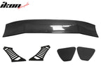56"Inch GT Style Trunk Spoiler V3 Side Plates V3 Legs 3D Carbon Fiber