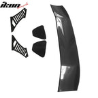 56"Inch GT Style Trunk Spoiler V3 Side Plates V3 Legs 3D Carbon Fiber