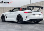56"Inch GT Style Trunk Spoiler V3 Side Plates V5 Legs 3D Carbon Fiber