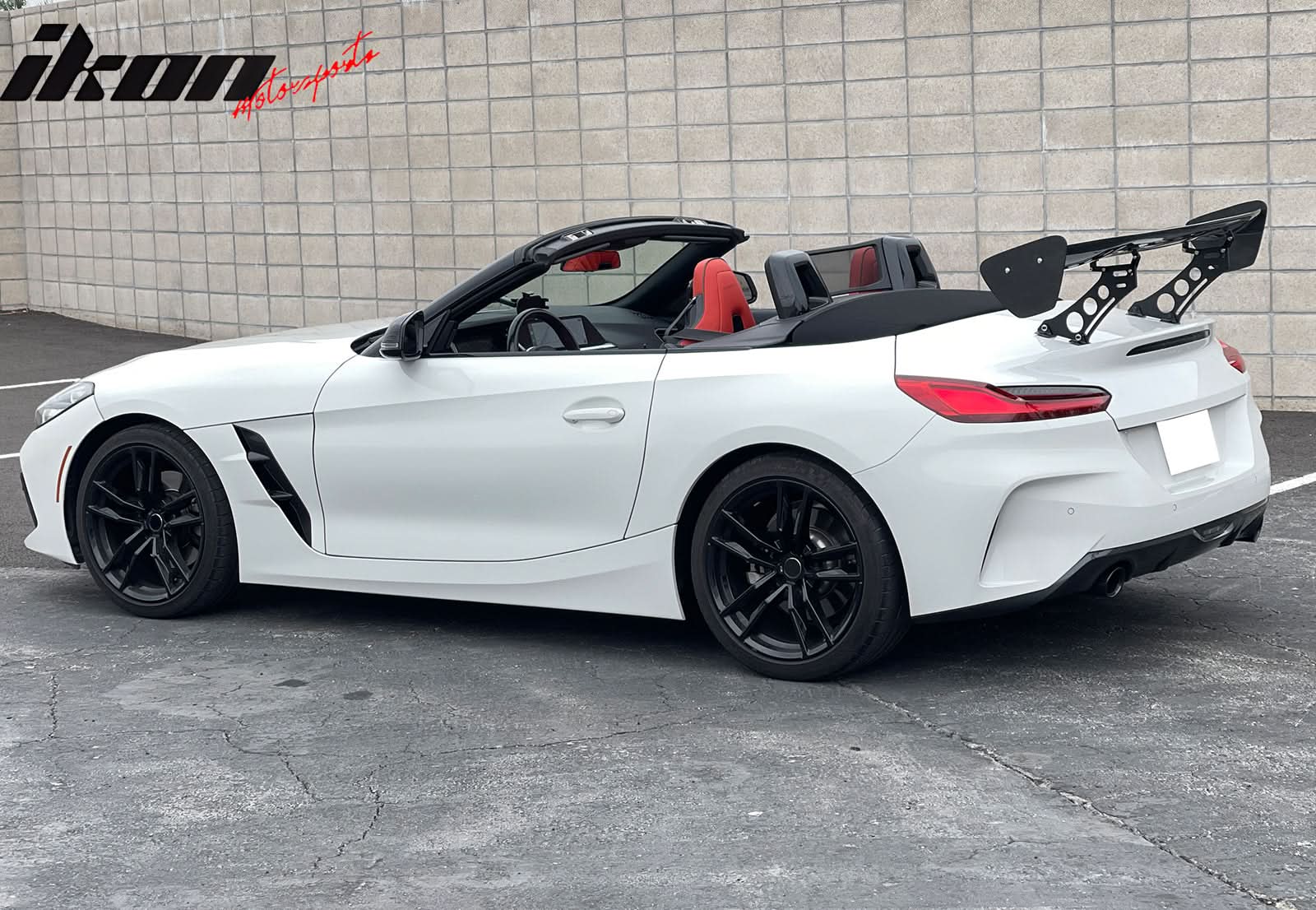 56"Inch GT Style Trunk Spoiler V3 Side Plates V5 Legs 3D Carbon Fiber