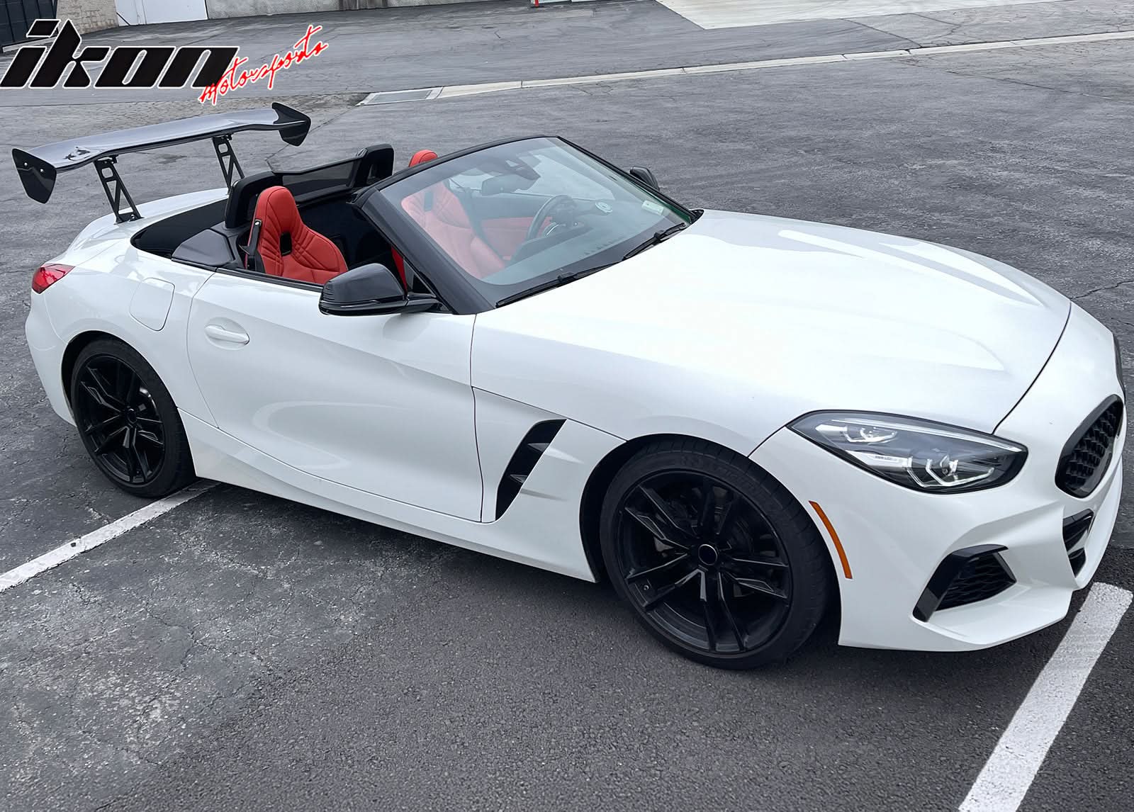 56"Inch GT Style Trunk Spoiler V3 Side Plates V6 Legs 3D Carbon Fiber