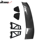 56"Inch GT Style Trunk Spoiler V3 Side Plates V6 Legs 3D Carbon Fiber