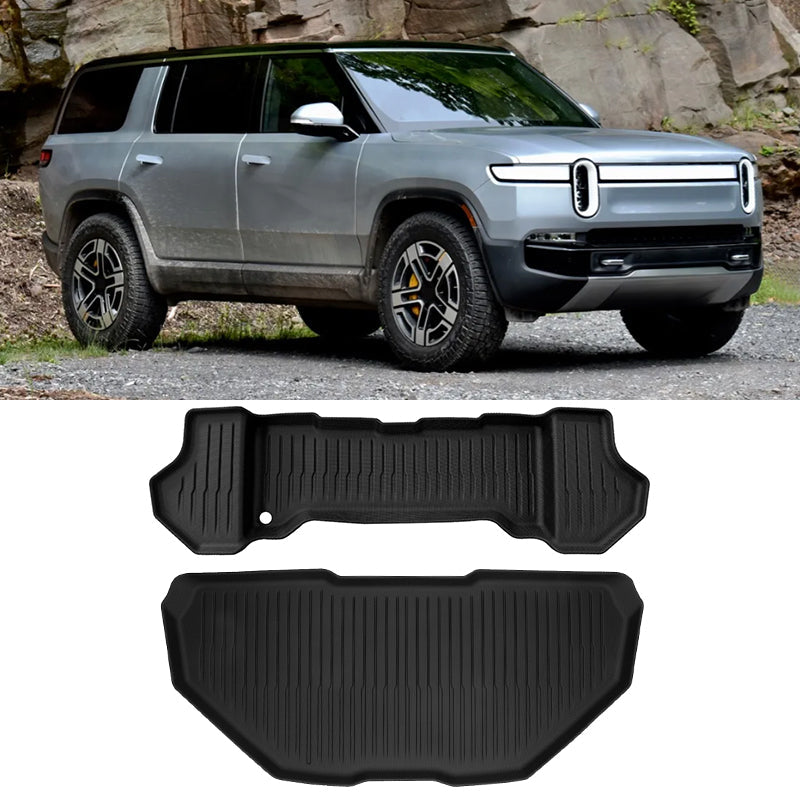 2022-2024 Rivian R1T R1S Front Storage Mat TPE Upper Lower Liner Guard