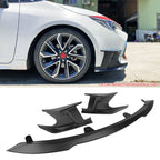 2019-2021 Toyota Corolla Matte Black Front Bumper Lip + Side Canards