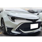 2019-2021 Toyota Corolla Gloss Black 3PCS Front Bumper Lip+Side Canard
