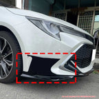 2019-2021 Toyota Corolla Matte Black 3PCS Front Bumper Lip+Side Canard