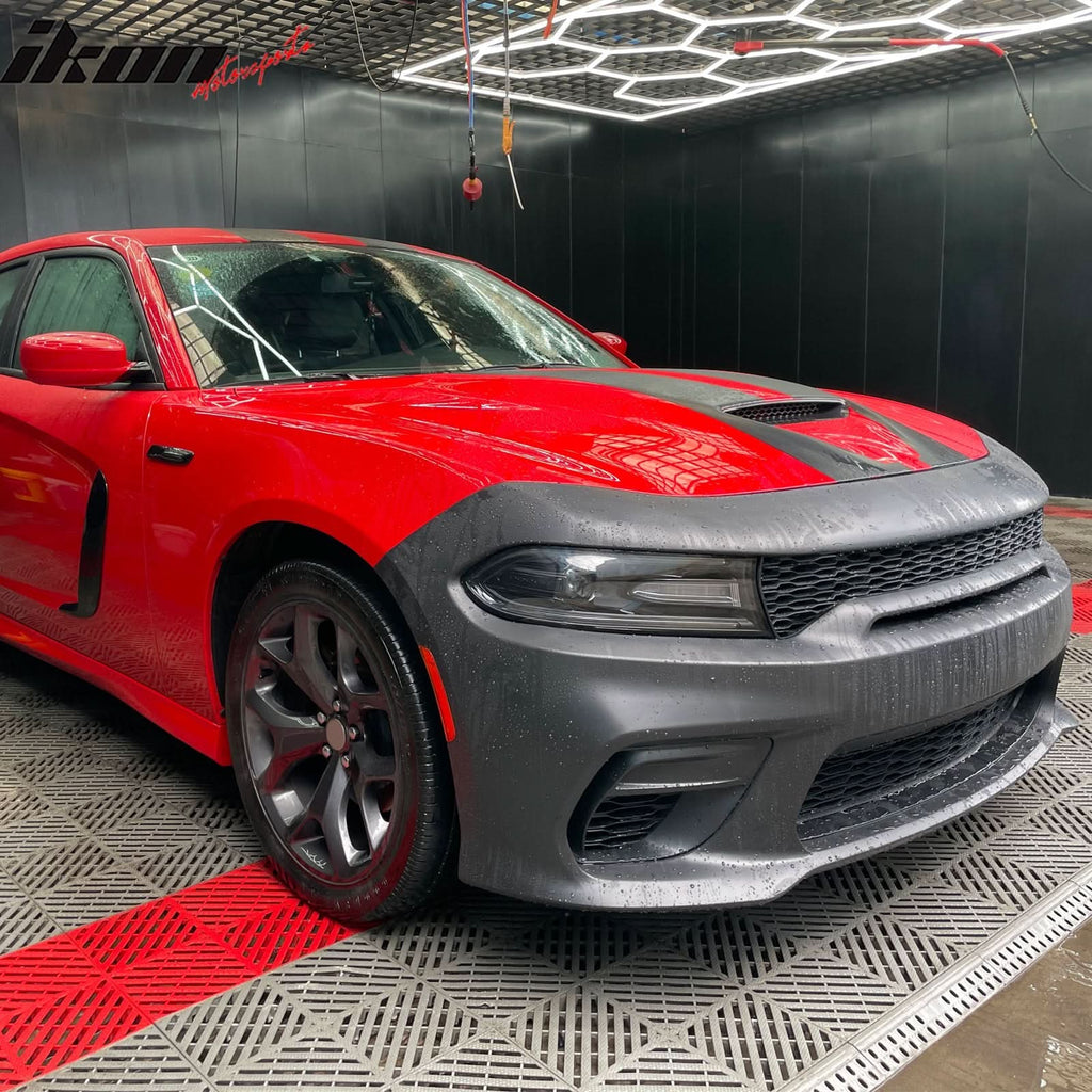 2015-2023 Dodge Charger  Front Bumper Cover Grill Kit Widebody Black P