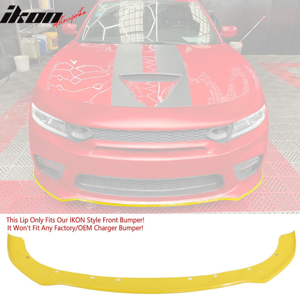 2015-2023 Dodge Charger Widebody Front Bumper Cover + Yellow Lip PP