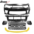 2015-2023 Dodge Charger Widebody Front Bumper Cover + Yellow Lip PP